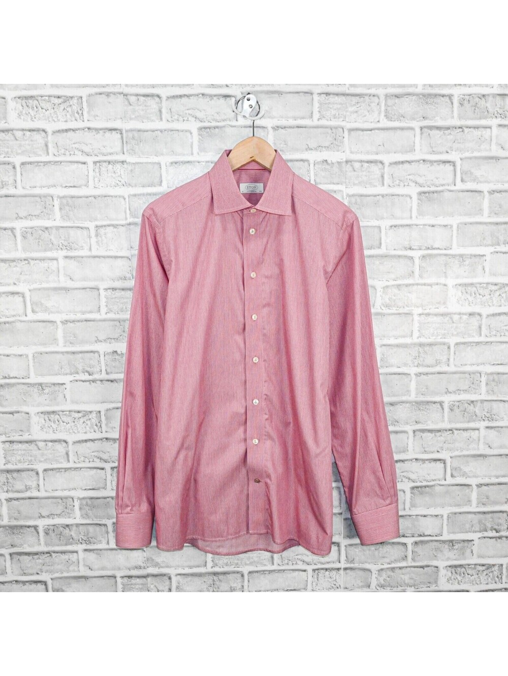 ETON Contemporary Button up Dress shirt Pink striped cotton